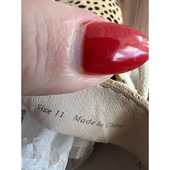 DOLCE VITA Martie Lace-Up Leopard Print Calf Hair Lug Sole Oxford Shoes Sz 11 - Picture 9 of 10